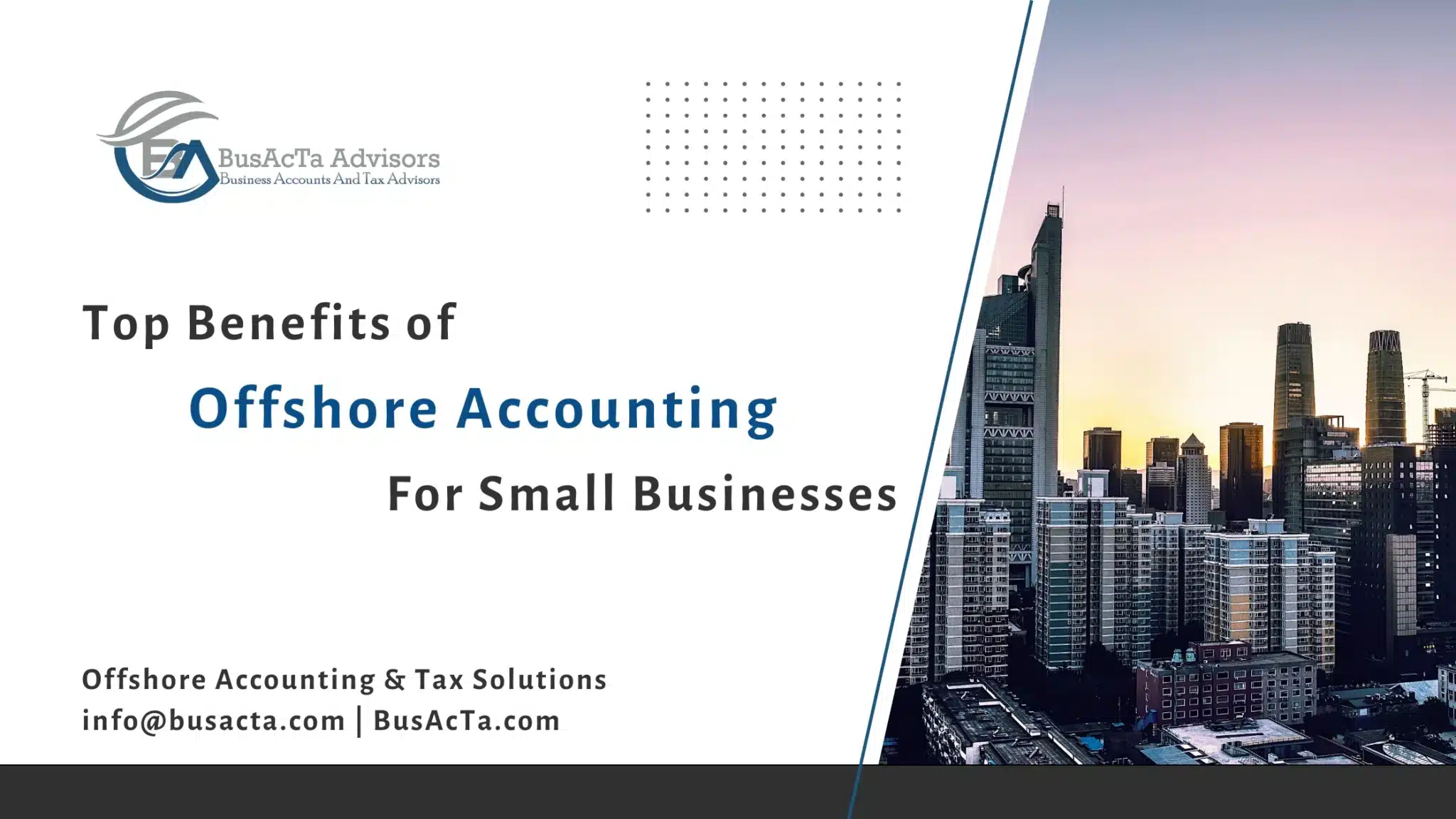 The Benefits of Offshore Accounting Services for Small Businesses