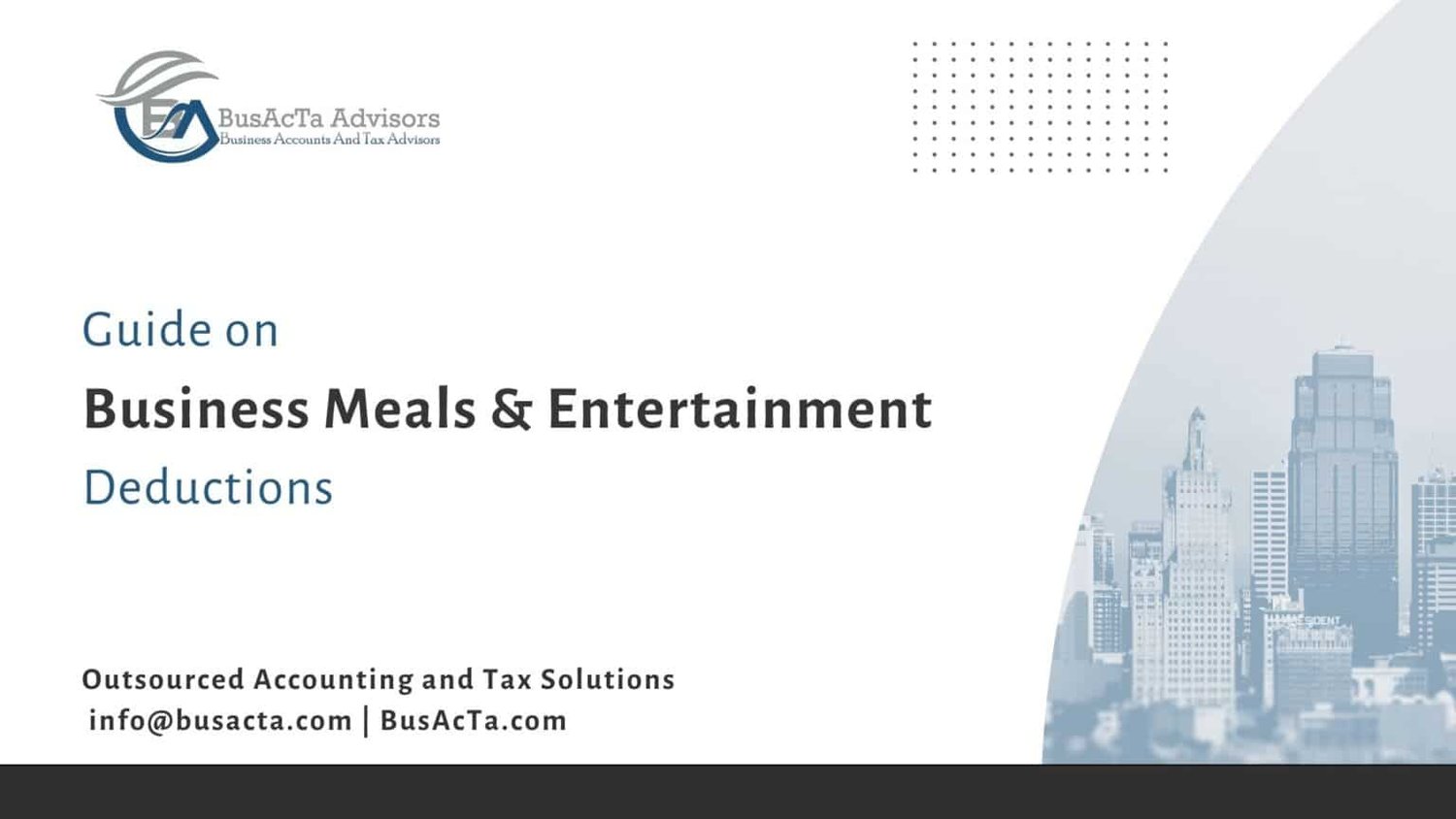 Meals and Entertainment Deductions