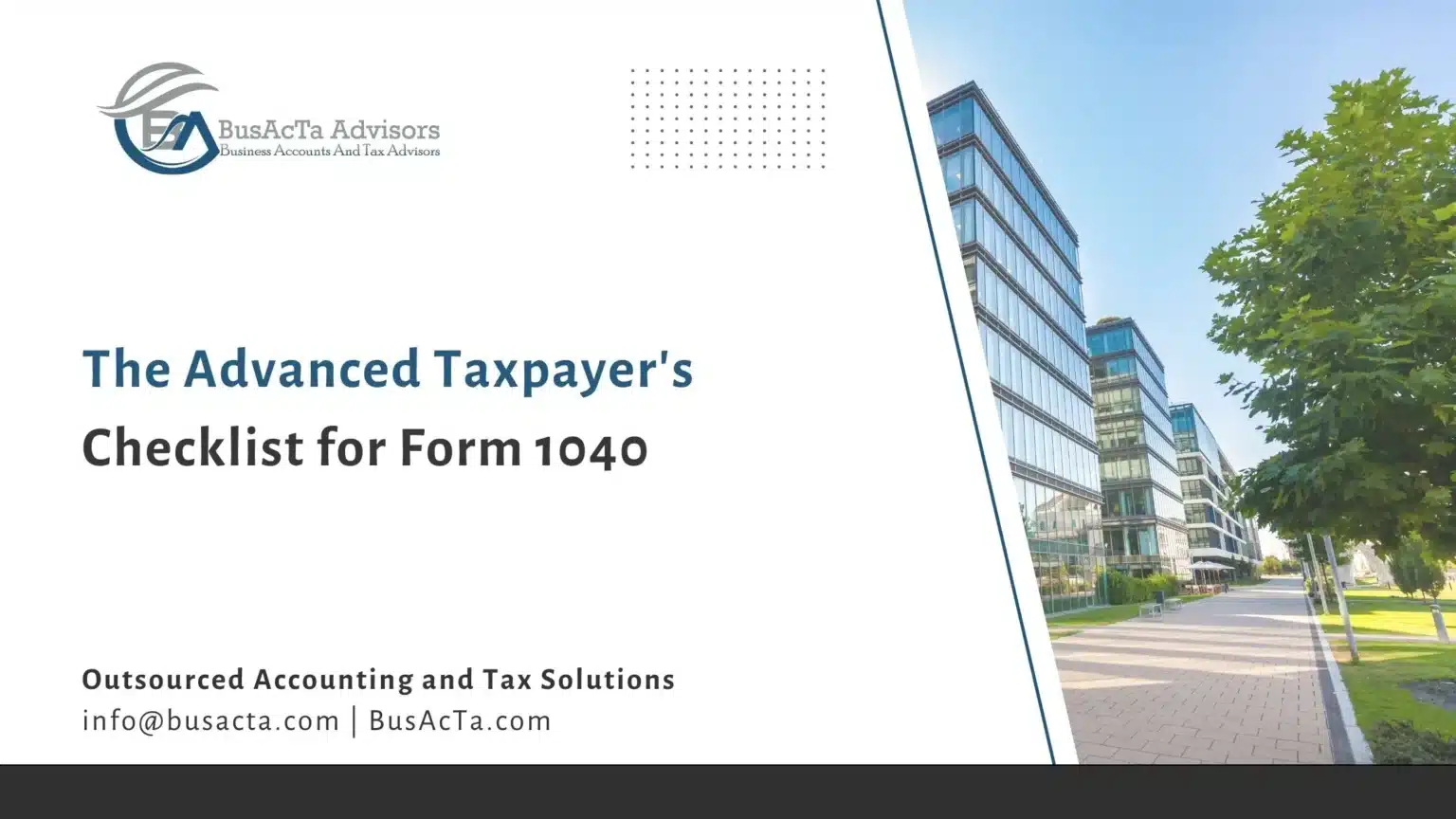 Checklist for Form 1040