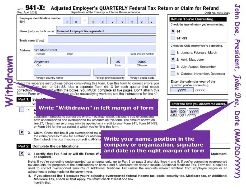 IRS Announced Special ERC Withdrawal Process to Protect Small Businesses
